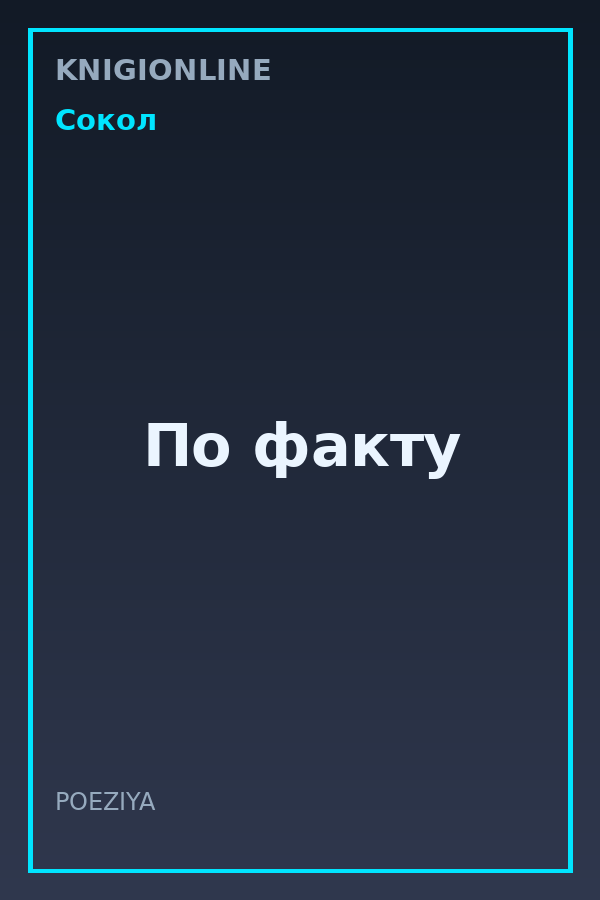 Обложка книги По факту