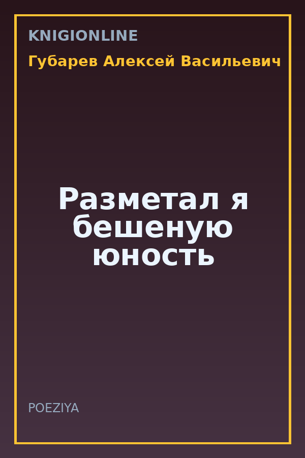 Обложка книги Разметал я бешеную юность