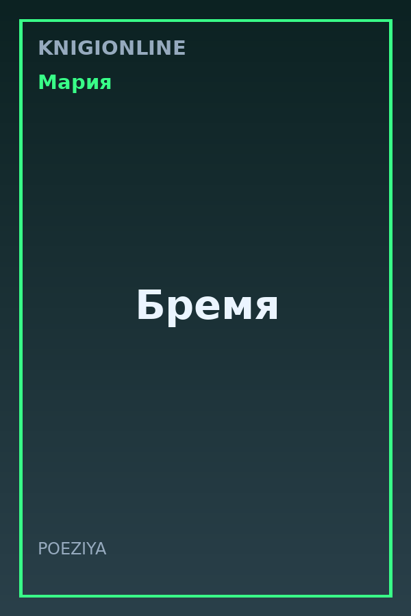 Обложка книги Бремя