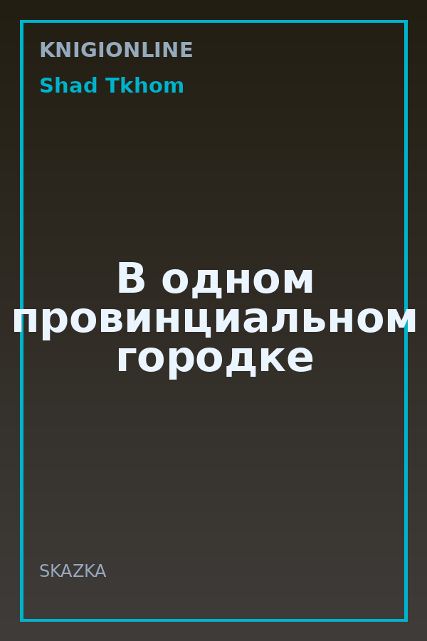 Обложка книги В одном провинциальном городке