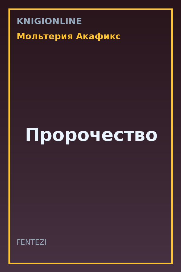 Обложка книги Пророчество