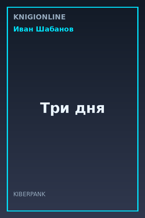 Обложка книги Три дня