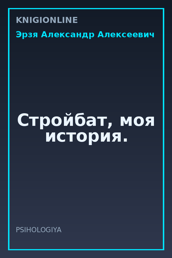 Обложка книги Стройбат, моя история.