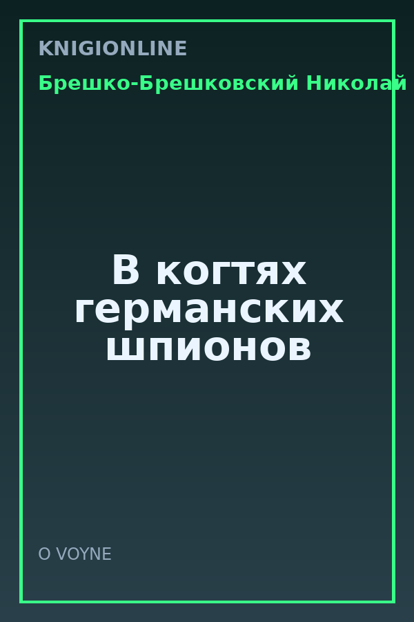 Обложка книги В когтях германских шпионов