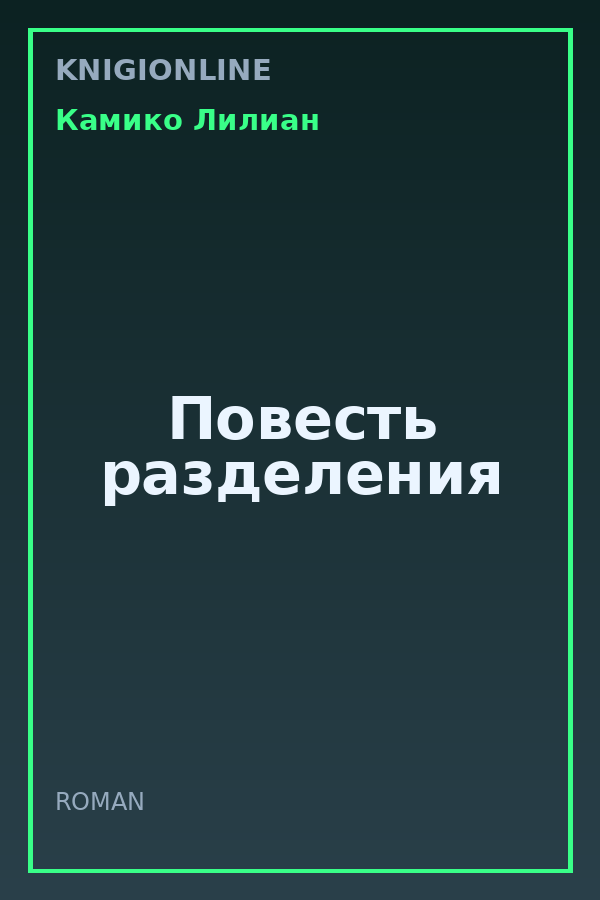 Обложка книги Повесть разделения