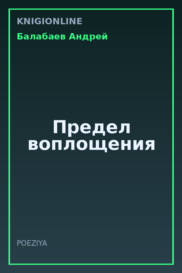 Обложка книги Предел воплощения