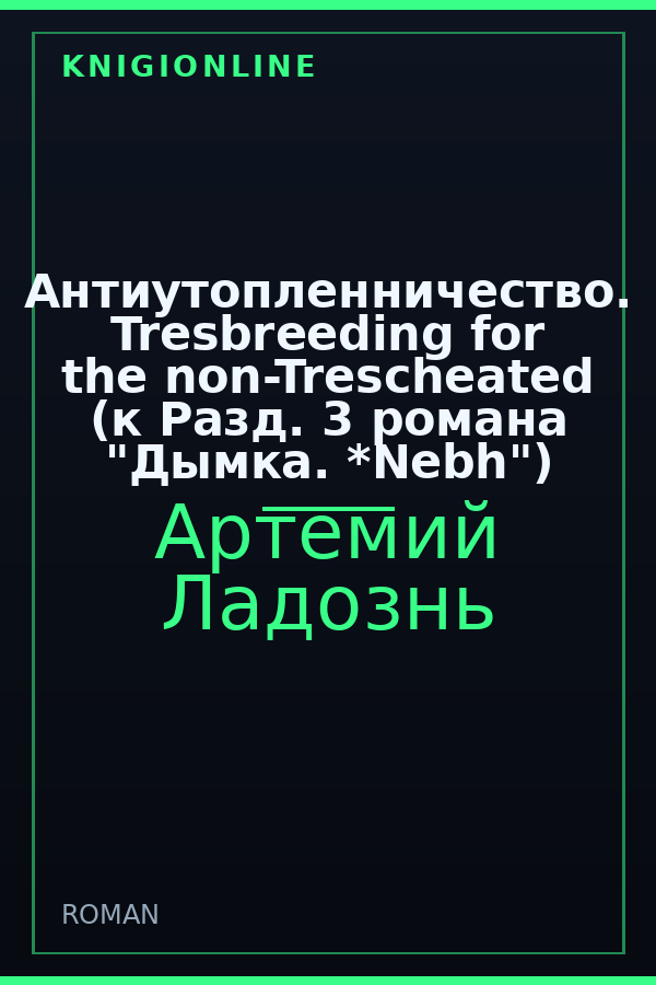 Обложка книги Антиутопленничество. Tresbreeding for the non-Trescheated (к Разд. 3 романа "Дымка. *Nebh")