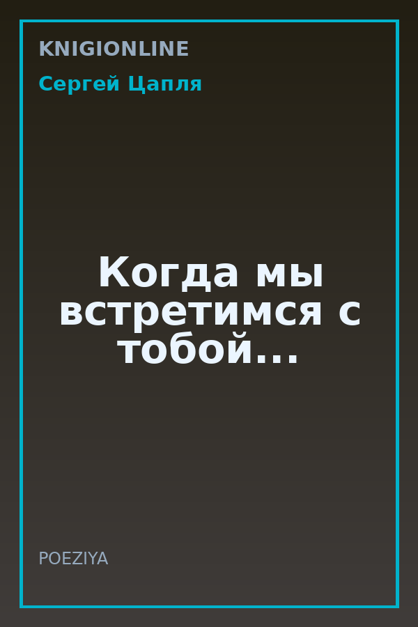 Обложка книги Когда мы встретимся с тобой...
