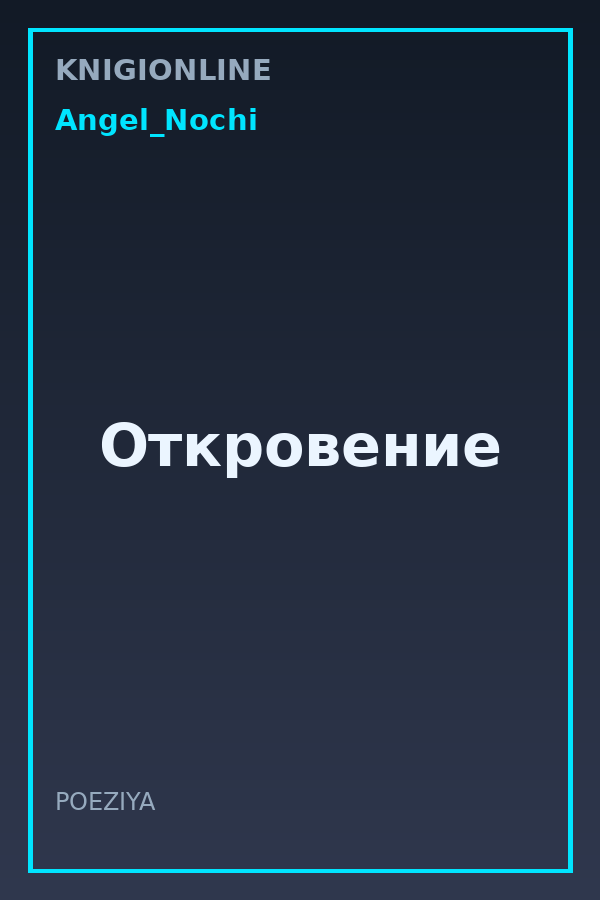 Обложка книги Откровение