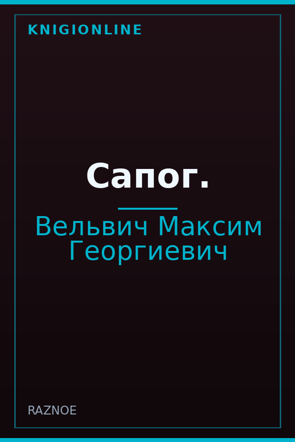 Обложка книги Сапог.