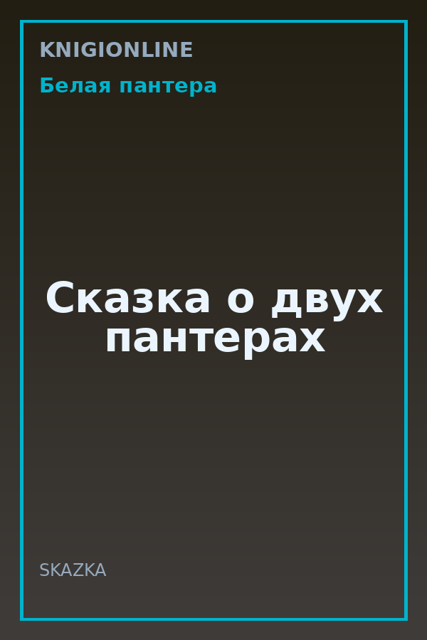 Обложка книги Сказка о двух пантерах