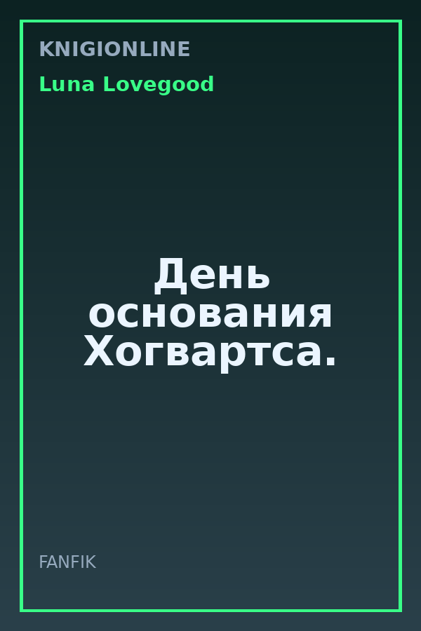 Обложка книги День основания Хогвартса.