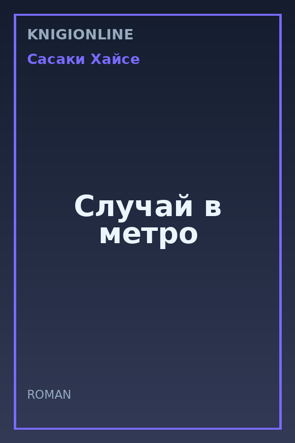 Обложка книги Случай в метро