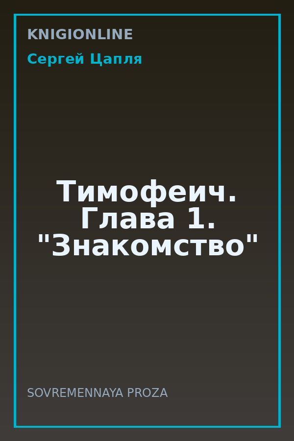 Обложка книги Тимофеич. Глава 1. "Знакомство"