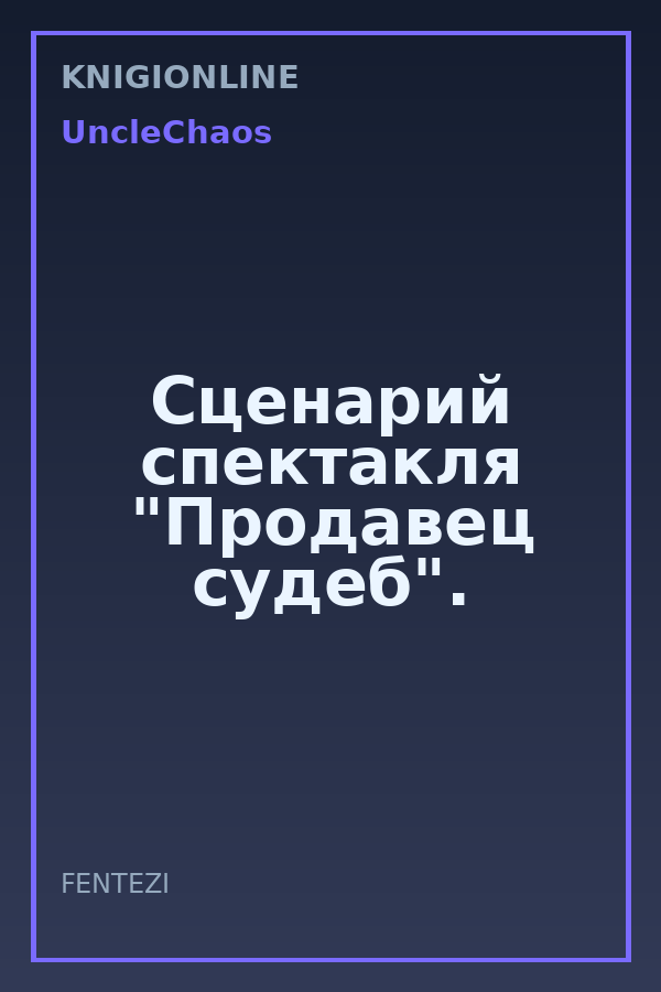 Обложка книги Сценарий спектакля "Продавец судеб".