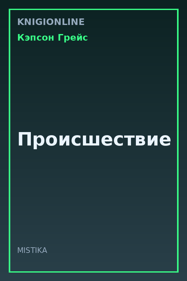 Обложка книги Происшествие