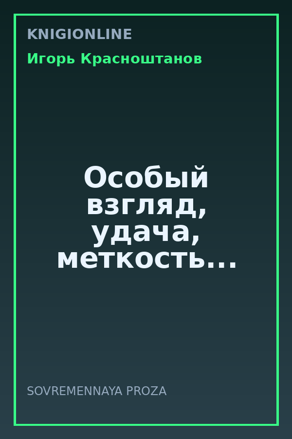 Обложка книги Особый взгляд, удача, меткость...