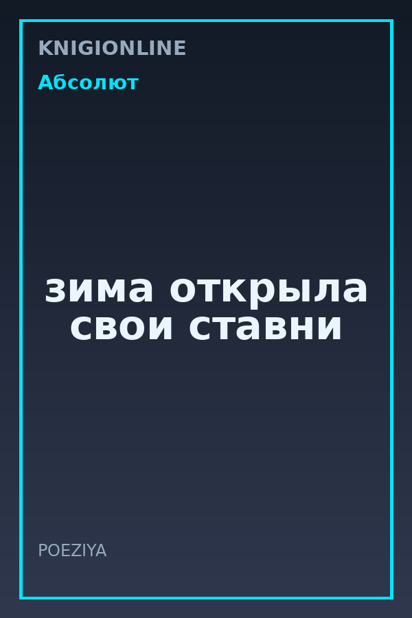 Обложка книги зима открыла свои ставни