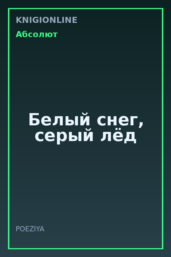 Обложка книги Белый снег, серый лёд