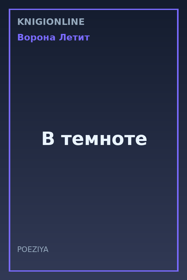 Обложка книги В темноте