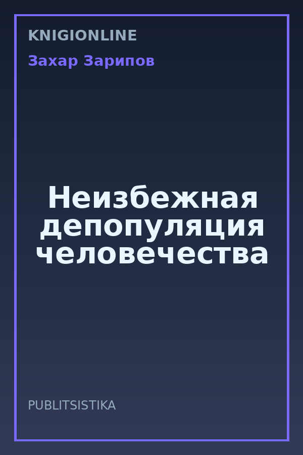 Обложка книги Неизбежная депопуляция человечества