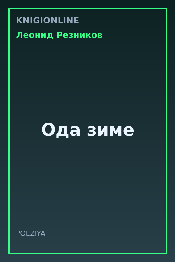 Обложка книги Ода зиме