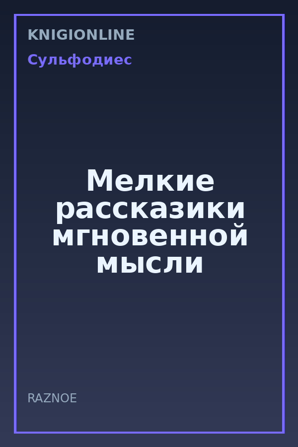 Обложка книги Мелкие рассказики мгновенной мысли