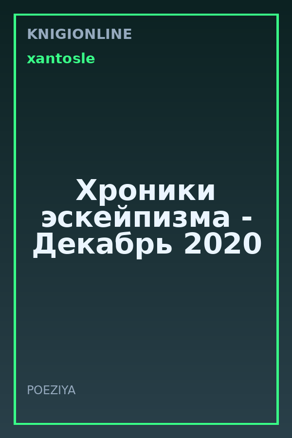 Обложка книги Хроники эскейпизма - Декабрь 2020