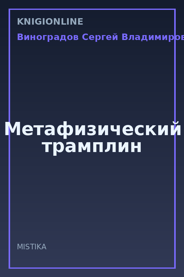 Обложка книги Метафизический трамплин
