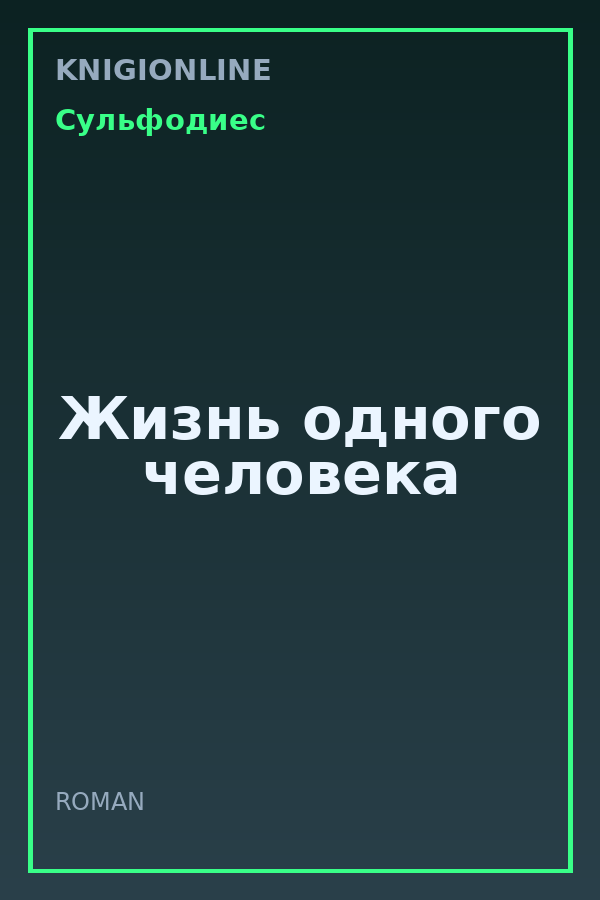 Обложка книги Жизнь одного человека