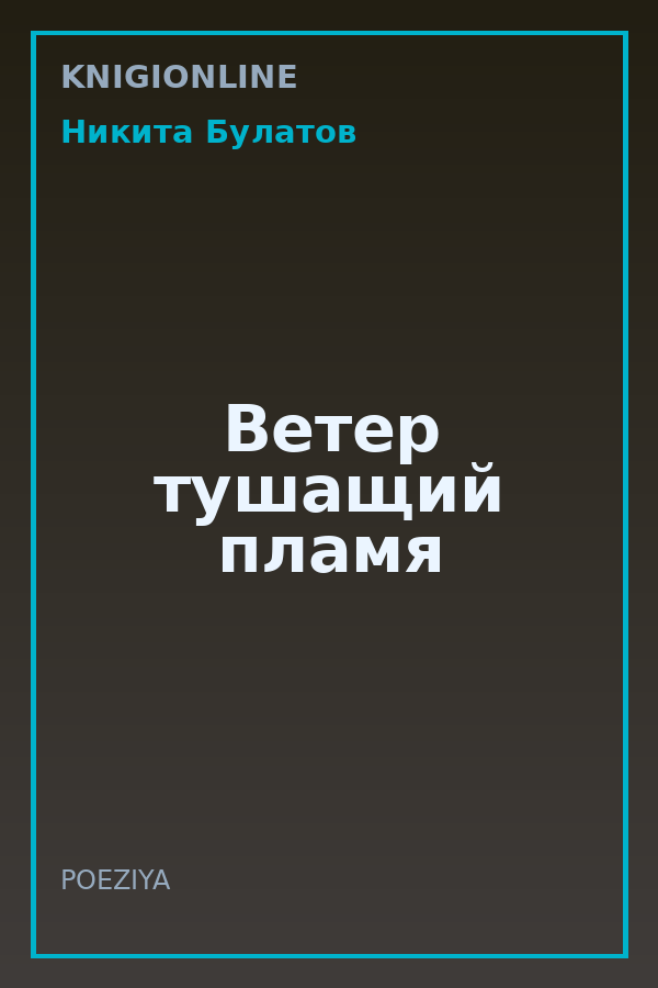 Обложка книги Ветер тушащий пламя