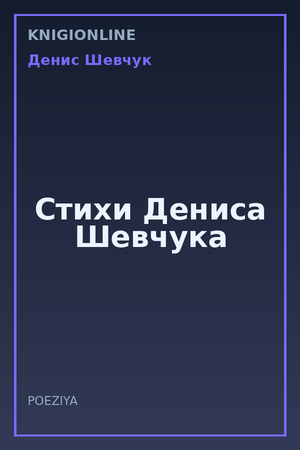 Обложка книги Стихи Дениса Шевчука