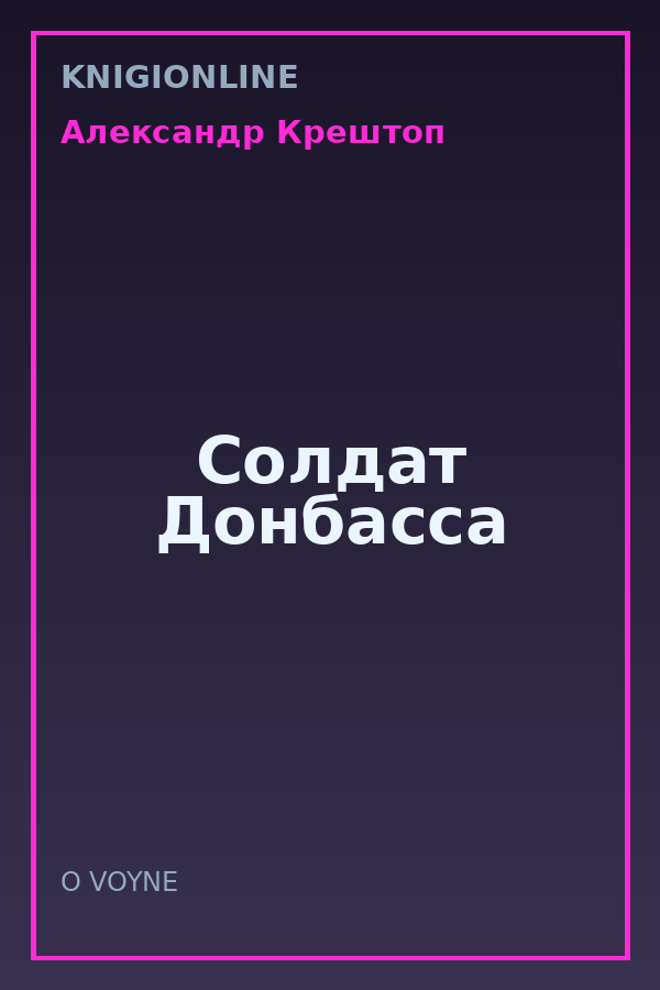 Обложка книги Солдат Донбасса