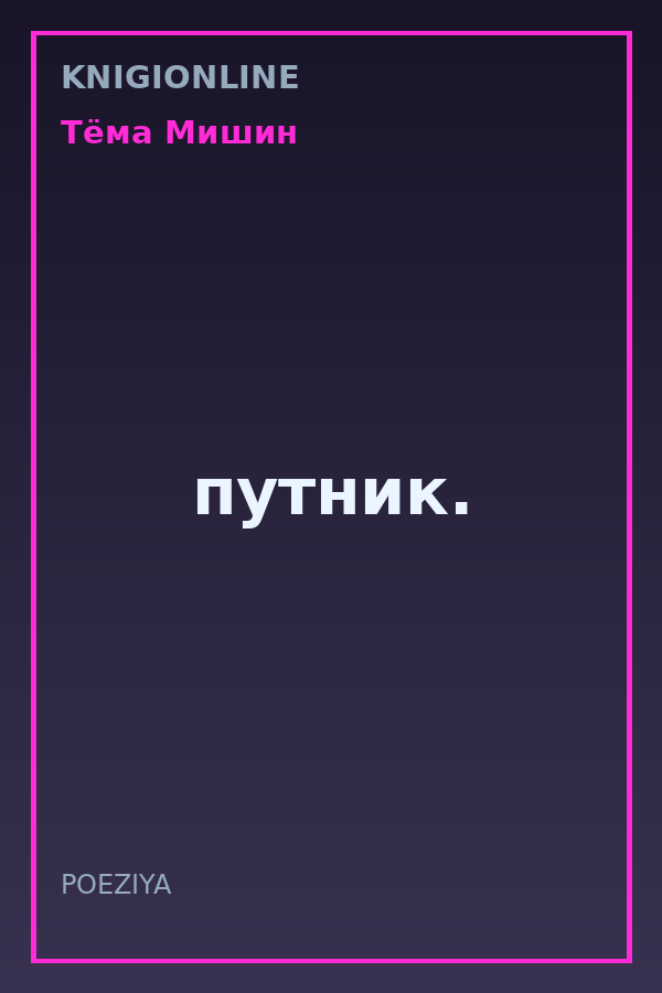 Обложка книги путник.