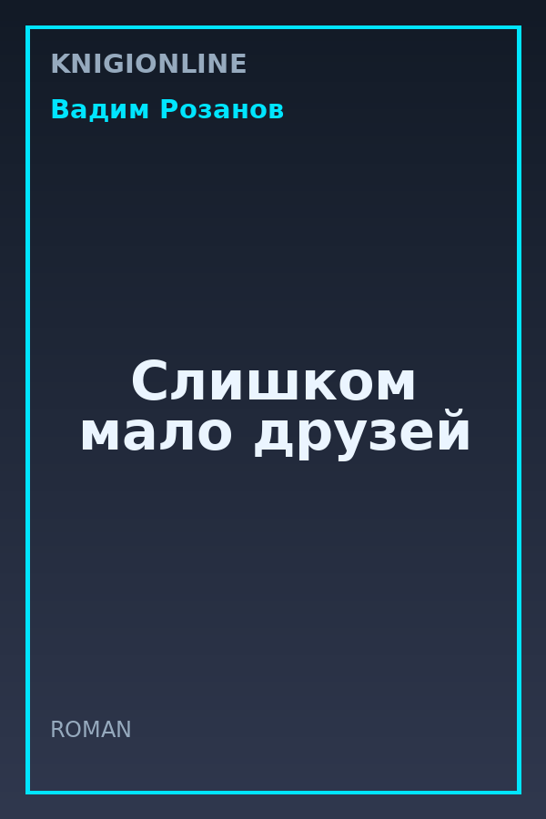 Обложка книги Слишком мало друзей