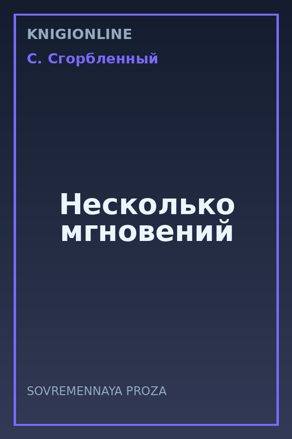 Обложка книги Несколько мгновений
