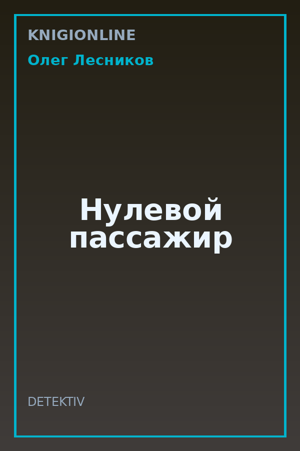 Обложка книги Нулевой пассажир