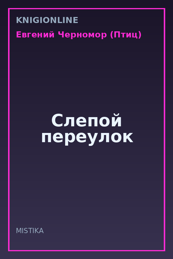 Обложка книги Слепой переулок