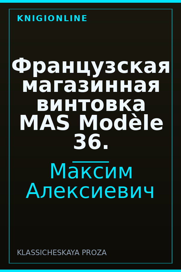 Обложка книги Французская магазинная винтовка MAS Modèle 36.