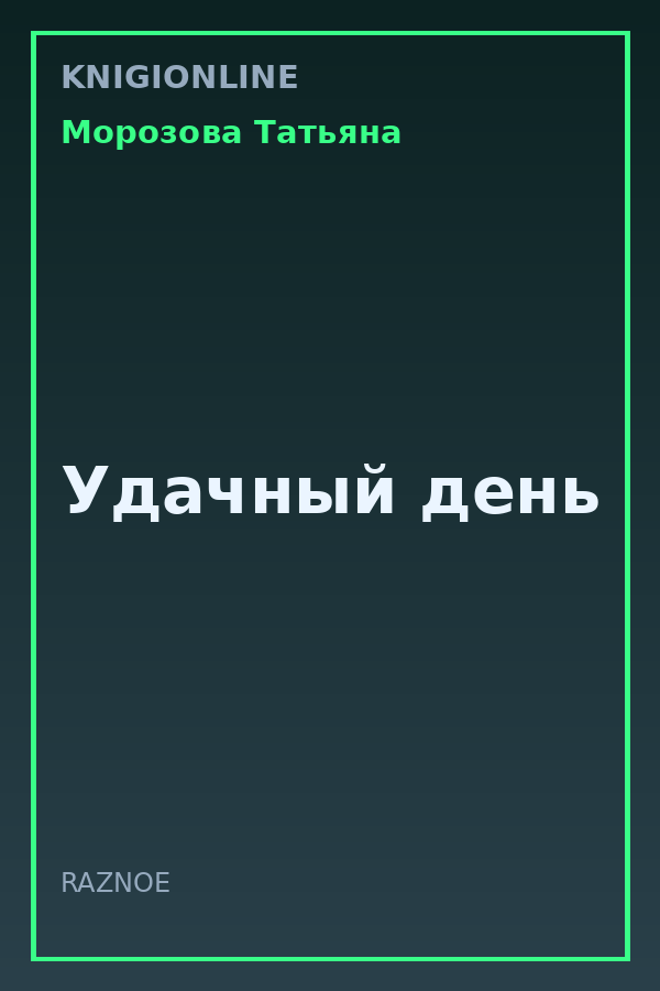 Обложка книги Удачный день