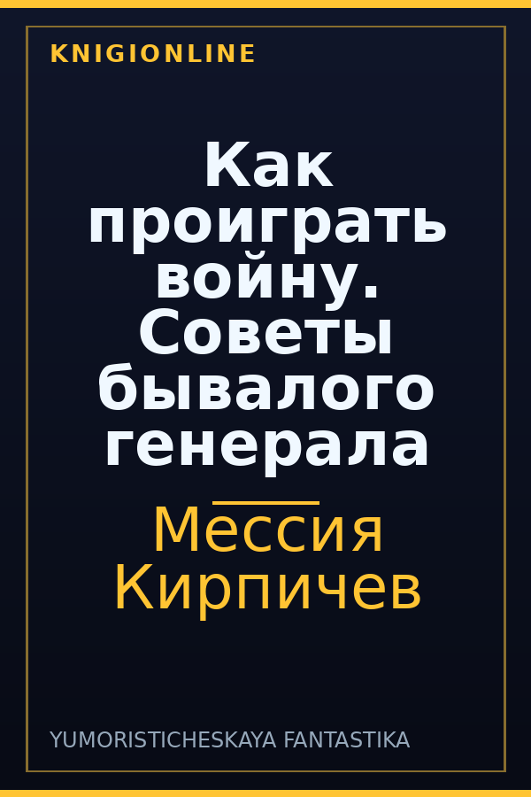 Обложка книги Как проиграть войну. Советы бывалого генерала