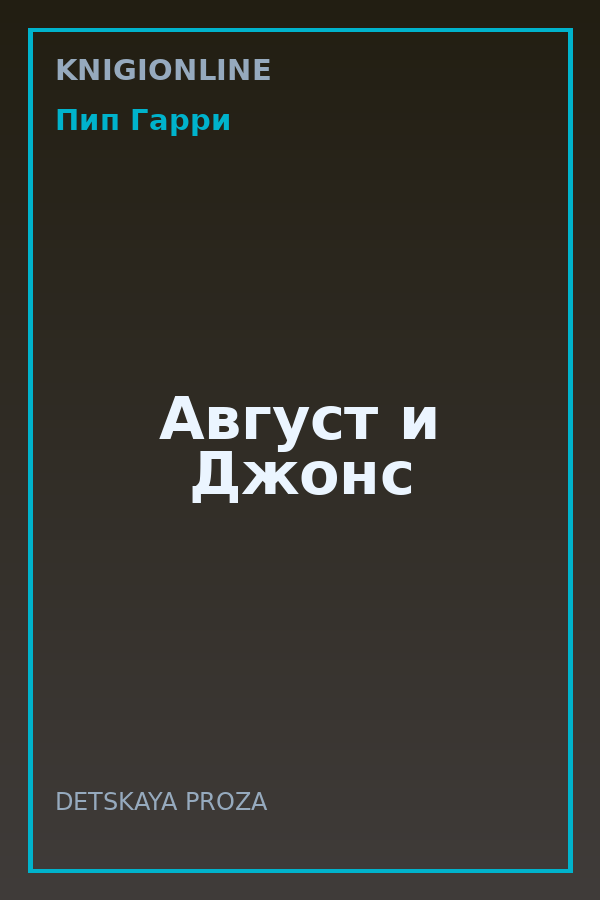 Обложка книги Август и Джонс