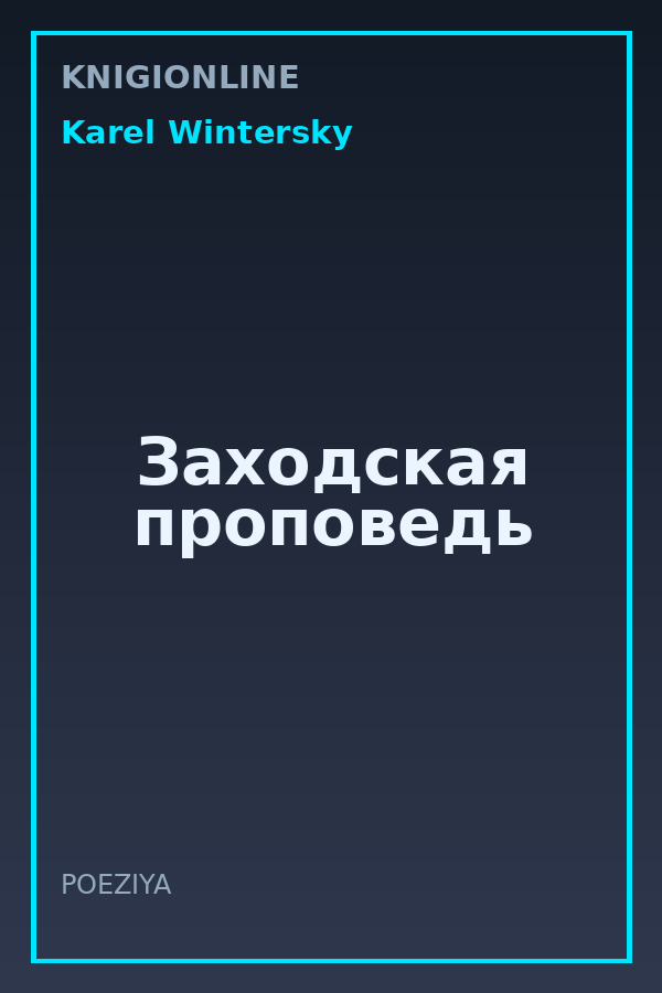 Обложка книги Заходская проповедь