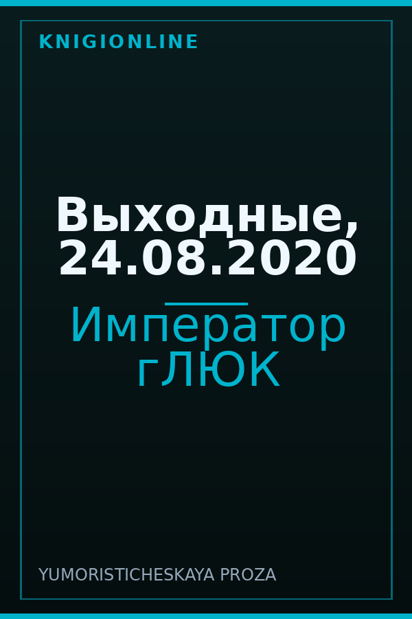Обложка книги Выходные, 24.08.2020