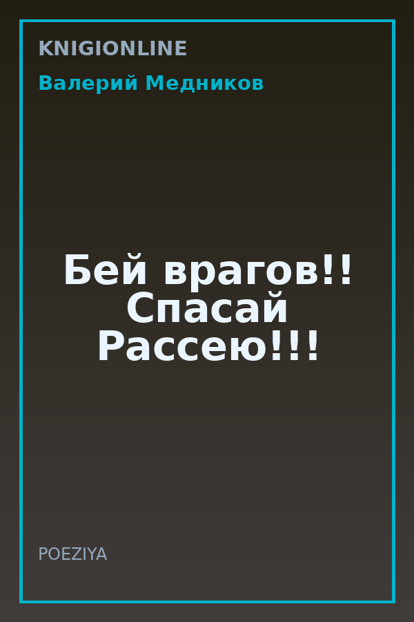 Обложка книги Бей врагов!! Спасай Рассею!!!