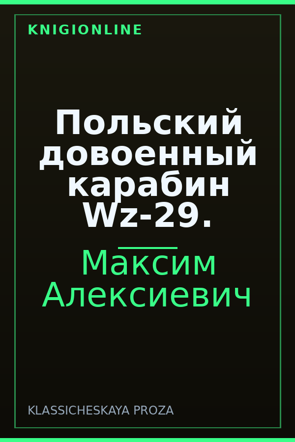 Обложка книги Польский довоенный карабин Wz-29.