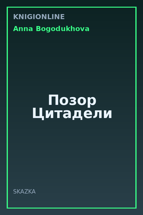 Обложка книги Позор Цитадели