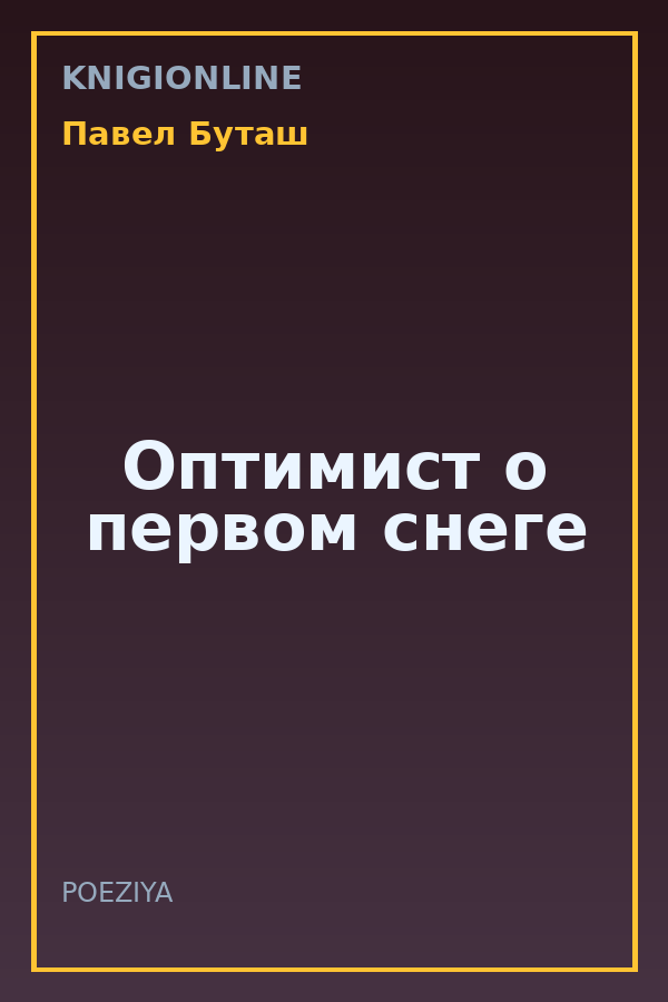 Обложка книги Оптимист о первом снеге