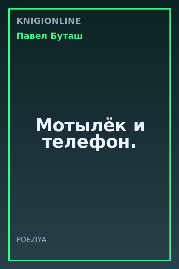 Обложка книги Мотылёк и телефон.