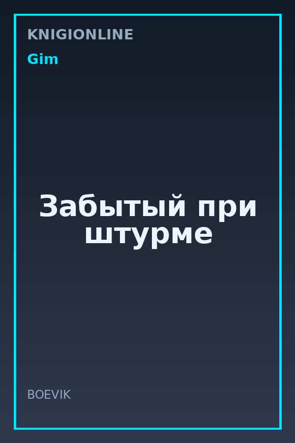 Обложка книги Забытый при штурме